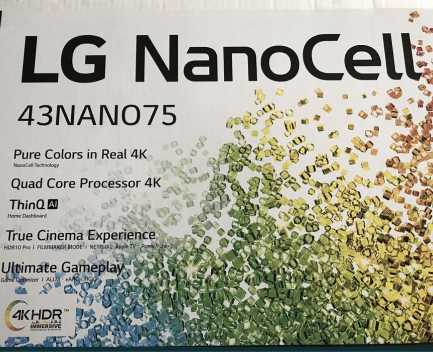 NanoCellTV, 43NANO75,Televizor LED/LG-Nanocell,-Diagonala 108cm, Nou,