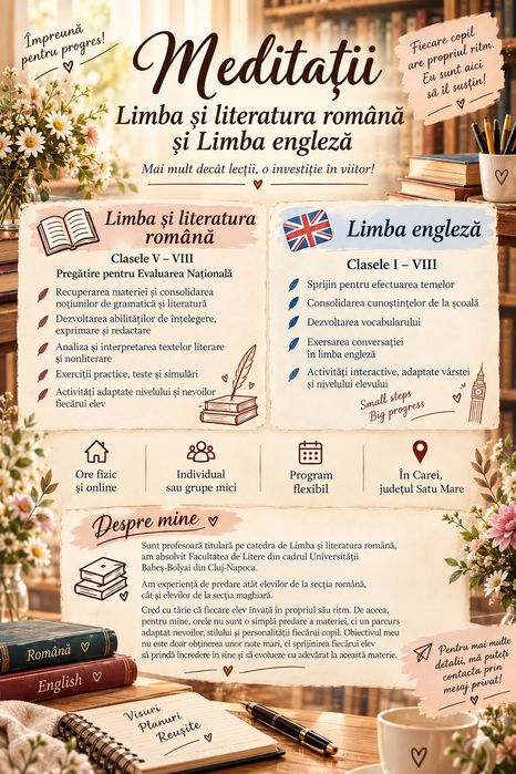 Meditații limba și literatura română și limba engleză