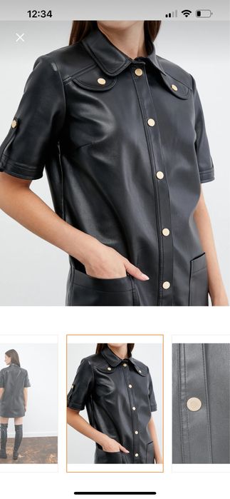 Платье кожаное