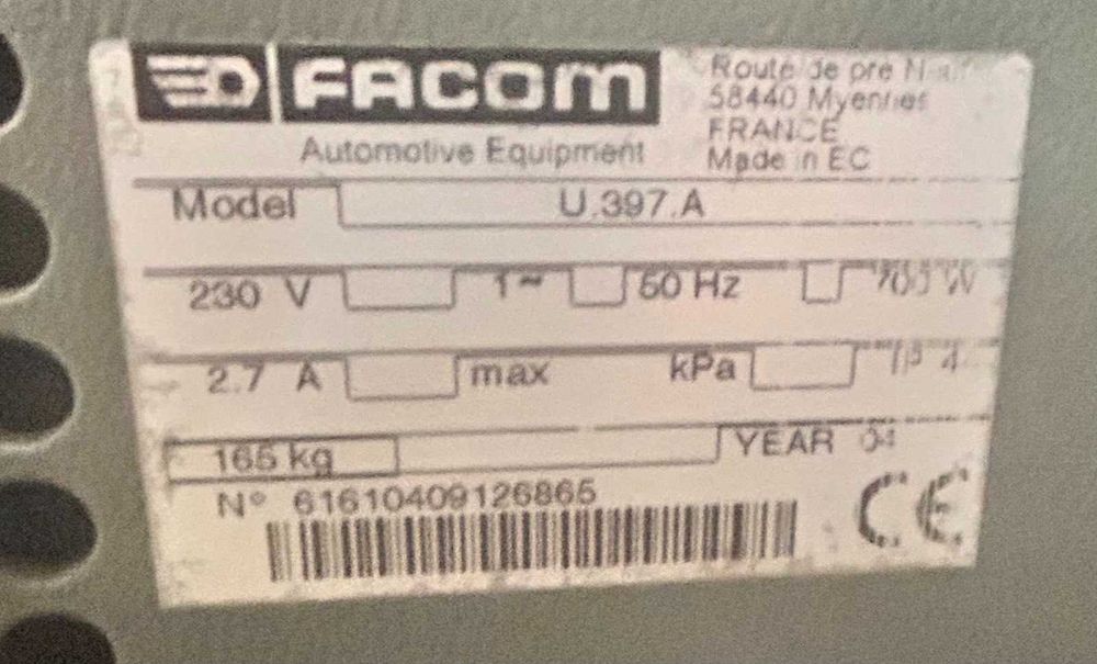 Баланс машина FACOM U.397.A