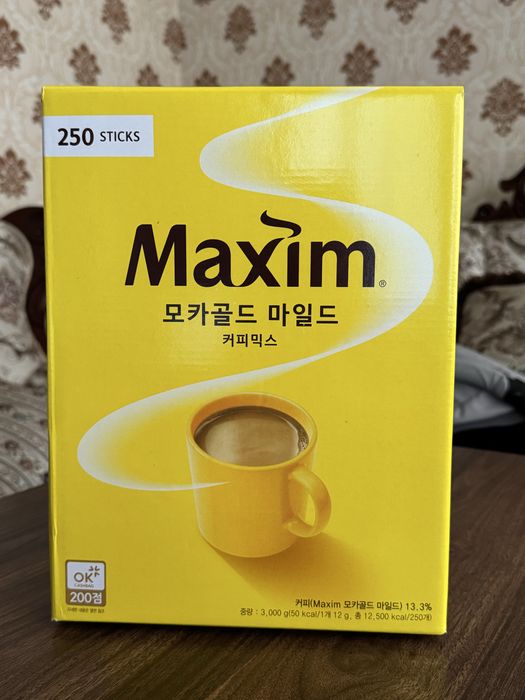 Корейский кофе 3 в 1 Maxim Mocha gold mild 250 стиков