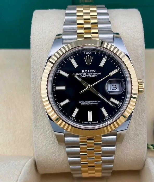 Часовик мъжки Rolex Datejust two tone black