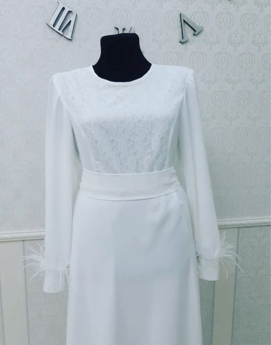белое нежное платья