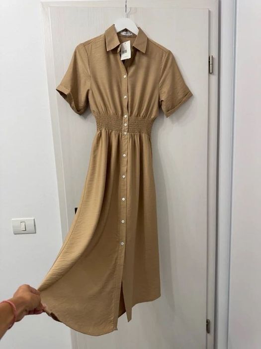 Rochie midi camel - Reserved - xs