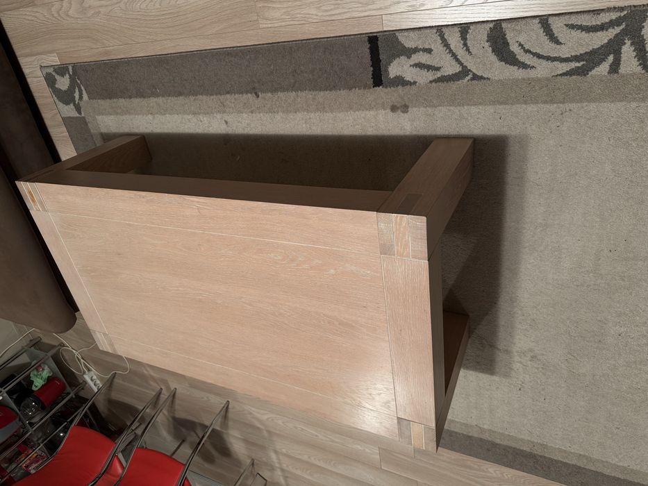 Masa de cafea masiva 130x70cm - construcție solidă, design minimalist