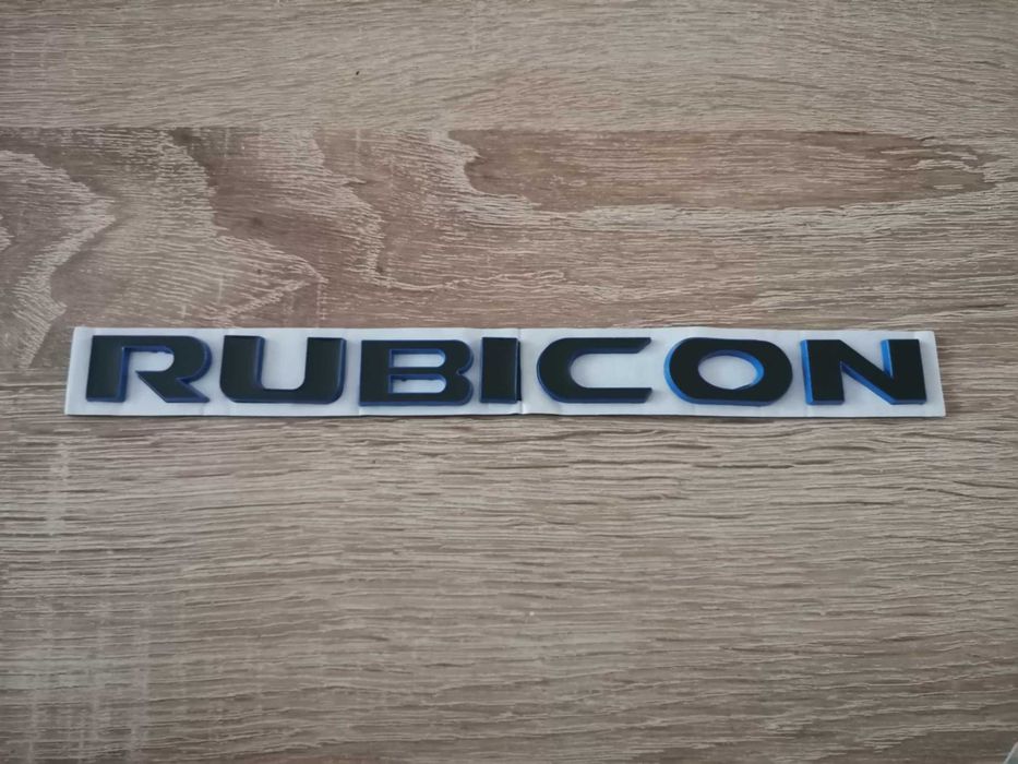 черен надпис емблема Jeep Rubicon