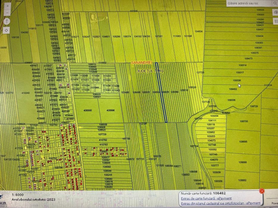 Teren extravilan inclus in PUG