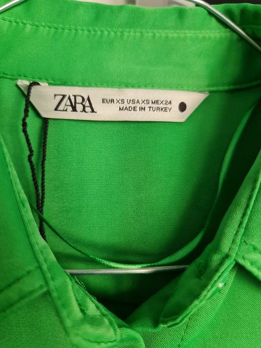 Cămașă verde satinat