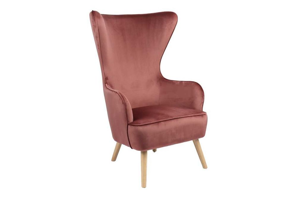 Кресло Puzzle-home Byfon, Кадифе, 3 цвята, Дървена рамка, 76x83x117cm