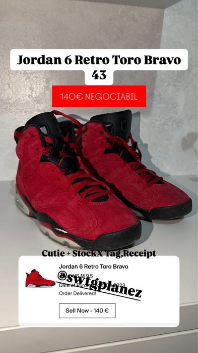 Jordan 6 Retro Toro Bravo
