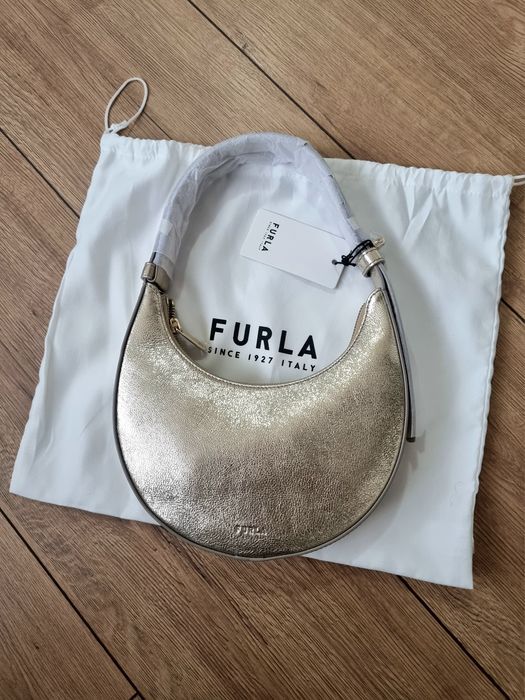 Furla mini delizia цвят розов метал и в злато