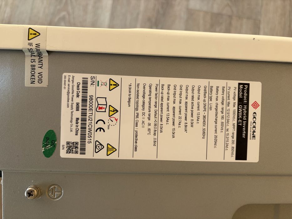 Inverter goodwe 8kw hibrid