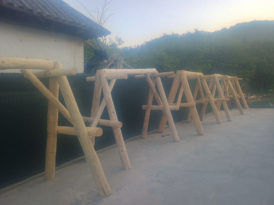 Leagăne rustice din lemn masiv facem și la comandă