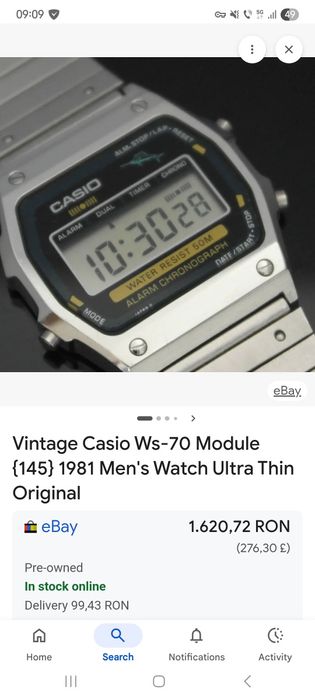 Casio WS 70 de colectie