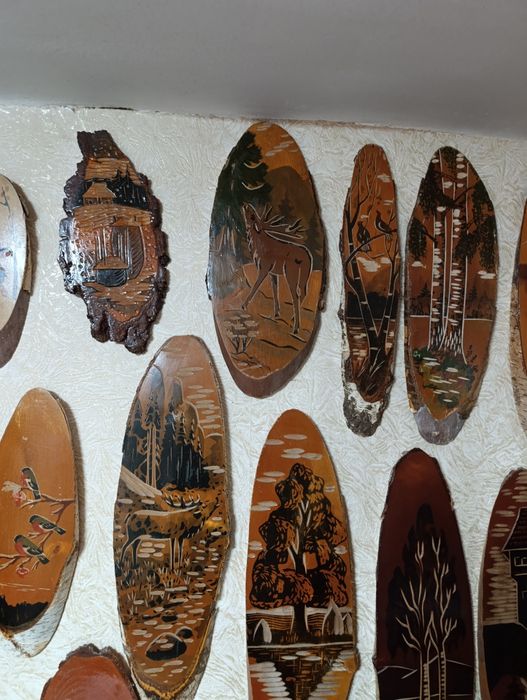 Картины на спиле дерева