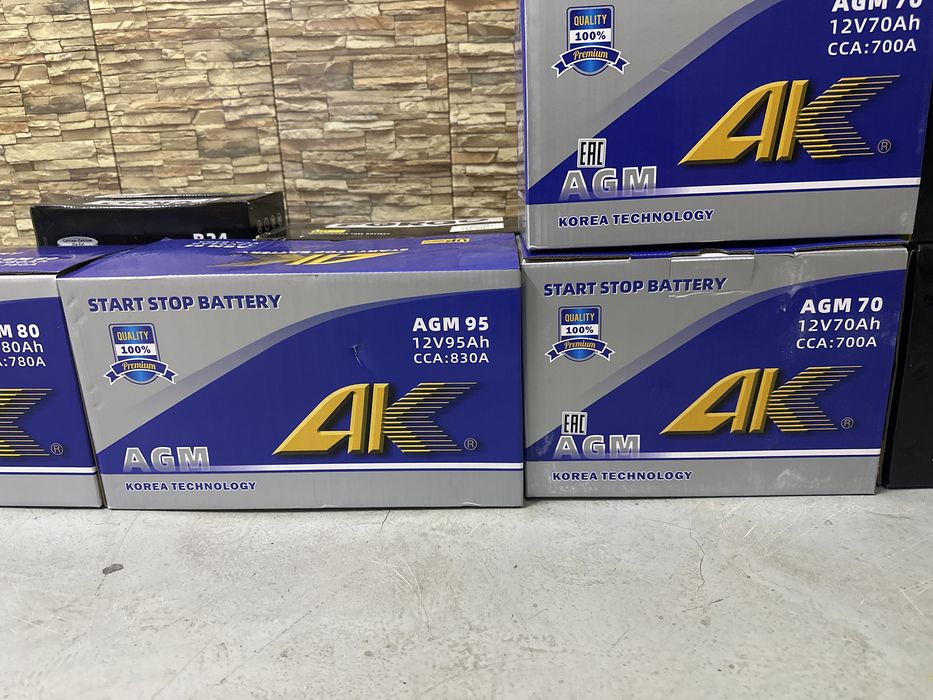 Аккумуляторы AGM 70-80-95ah новые