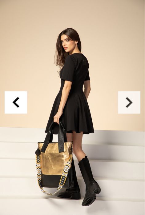 Черна рокля с цип Lucy