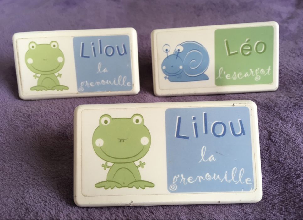 Френски дръжки за мебел детски дърво жаба охлюв