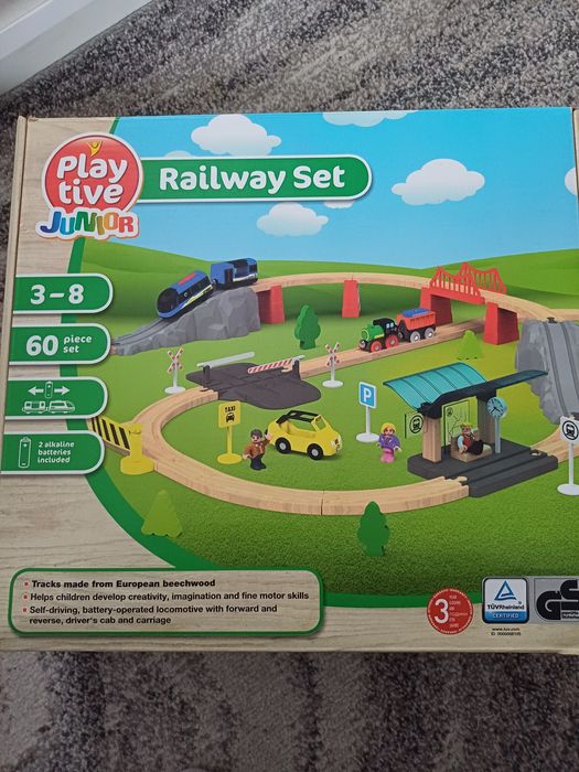 Trenulet lemn nou Railway set