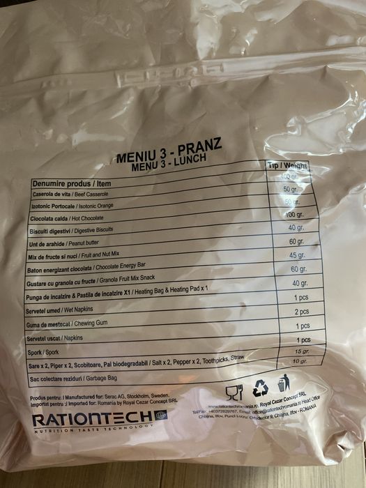 Kit drumetie pranz si cina