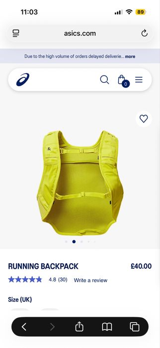 Раница за бягане Asics