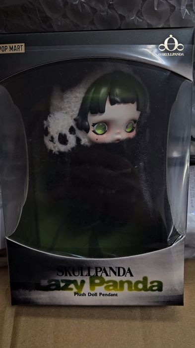 SKULLPANDA Lazy Panda Plush Doll Pendant - POP MART, 100% AUTHENTIC