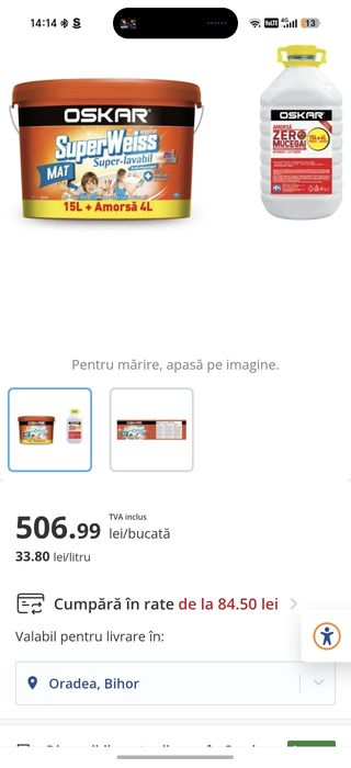 Vand dispersie la jumate de pret