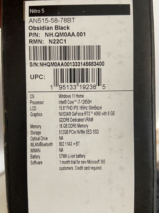 Acer Nitro 5 игровой ноутбук