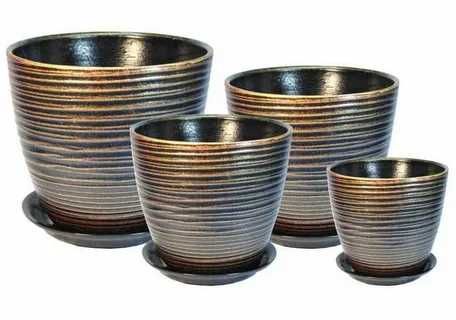 Керамические горшки для растений штучные и наборы