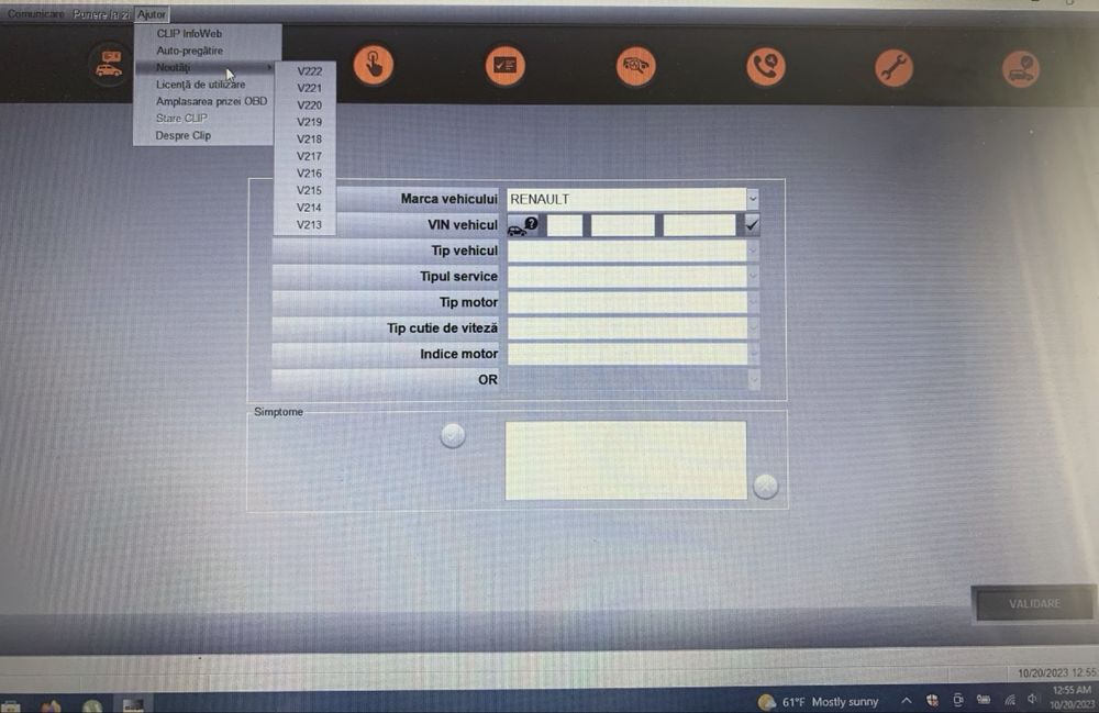 Tester/Diagnoza Dacia-Renault CanClip V222 din 2023+ Leptop Utilizat HP