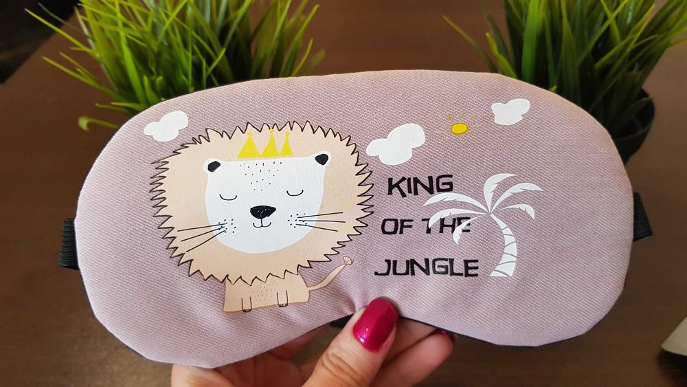 Луксозна маска за очи , маска за сън и релакс за Царят Мъж - с лъв
