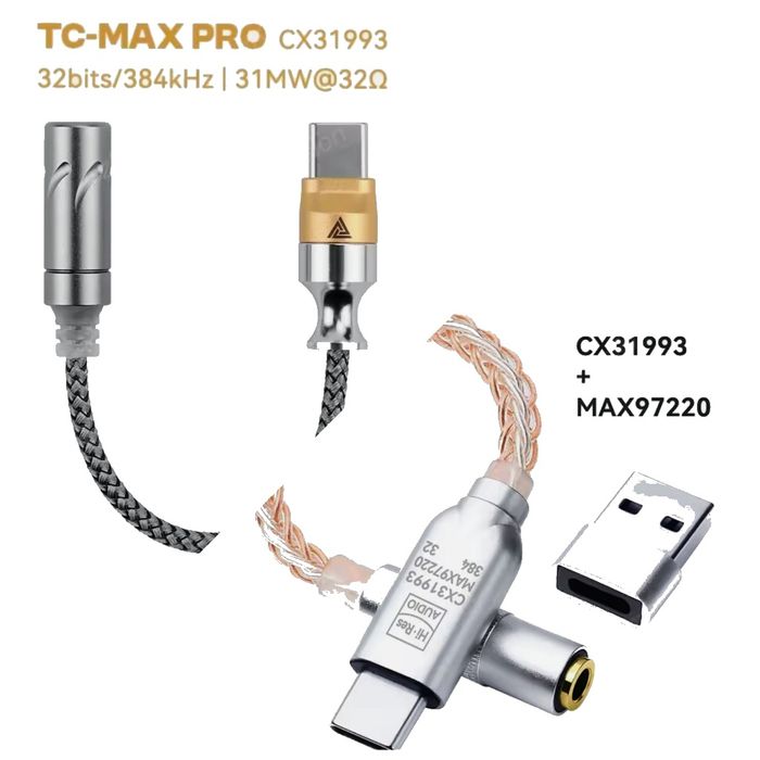 Set 2x Dongle DAC(s) QKZ TC MAX PRO & Combo CX31993 + MAX97220