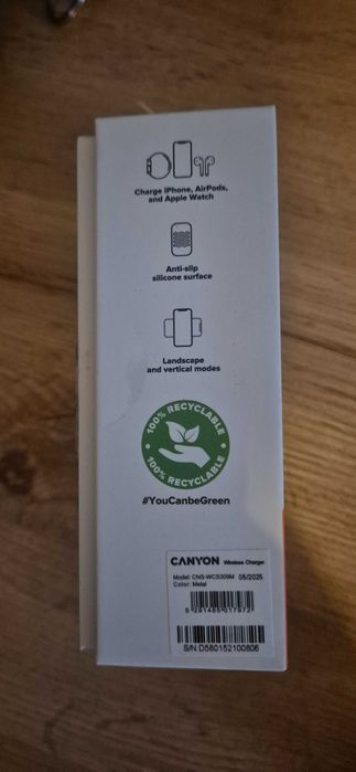 Безжично зарядно устройство Canyon Wireless Charger