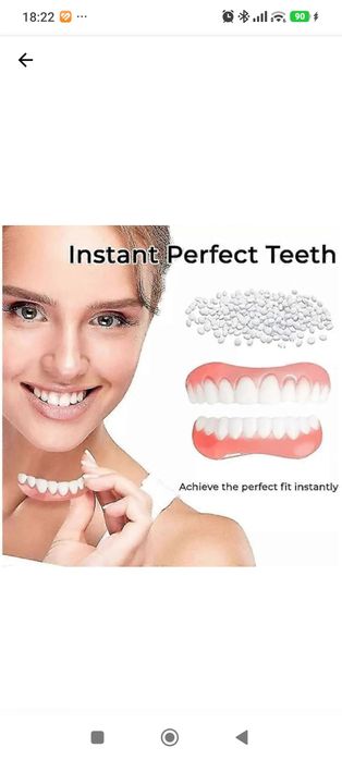 Set de proteze dentare din silicon,  Sigilat!5.8x5cm, 6.5x6.5cm