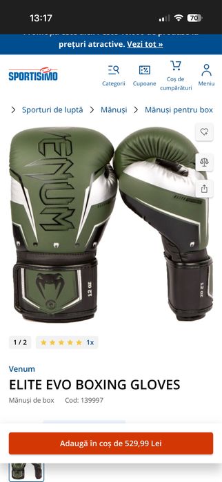 Manusi de Box Venum Elite Evo 10 oz