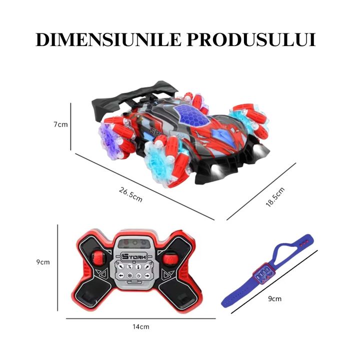 Masinuta cu Telecomanda si Senzor de Mana ROSU si ALBASTRU