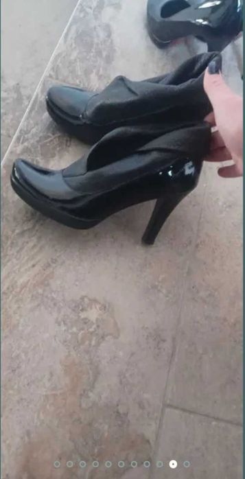 Черни боти- естествена кожа