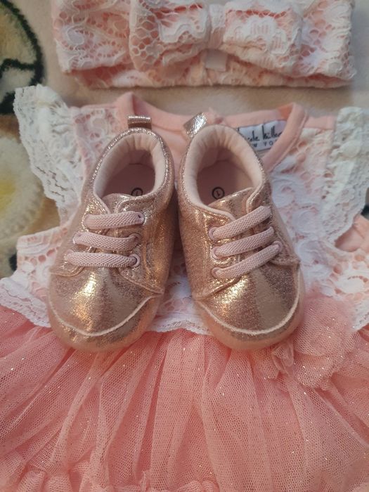 Tinuta completa bebe/Rochita de designer botez/sedinta foto bebe