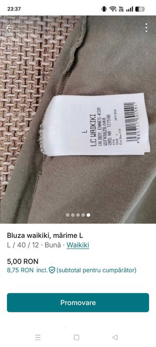 Bluza dama WAIKIKI mărime L