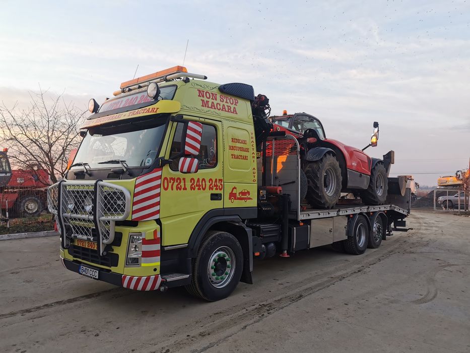 Transport utilaje container cu macara