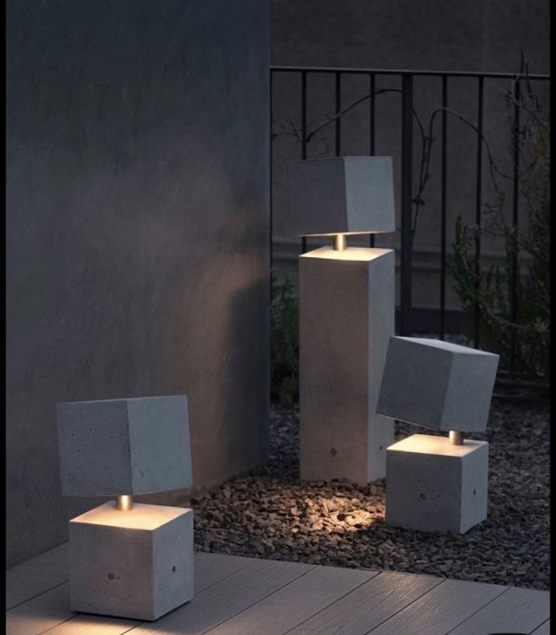 Lampi din beton +lemn