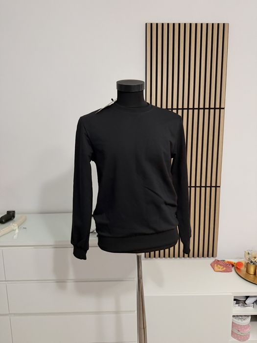 Bluza barbat casual neagra cu eticheta