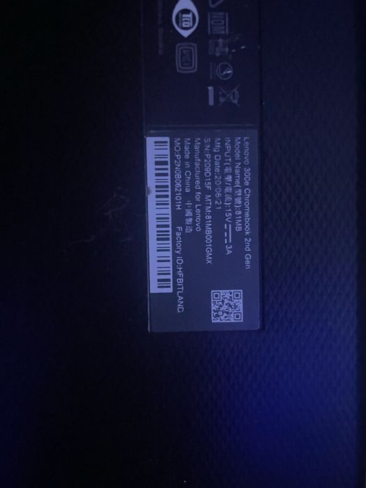 Laptop cromebook lenovo gen2