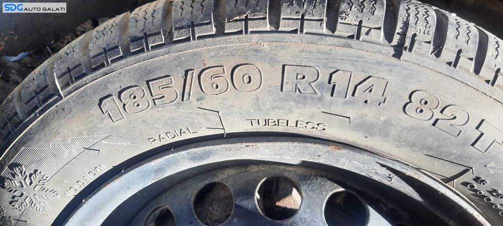 Janta Roata Rezerva Tabla 185 60 14 R14 cu Anvelopa Cauciuc Iarna Chevrolet Aveo 2003 - 2011 [C1173]