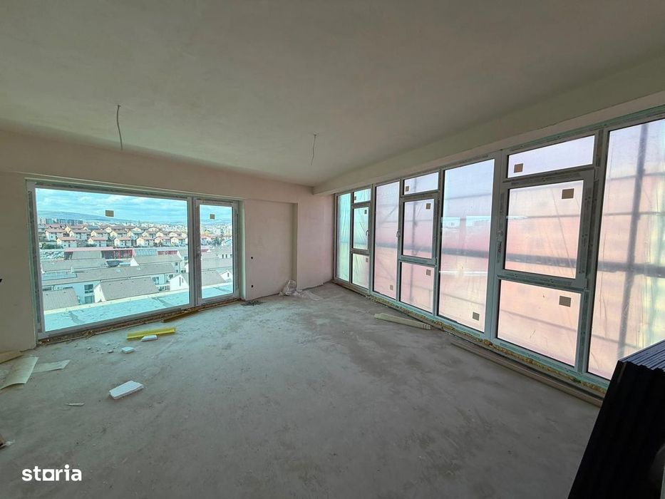 Apartament 2 camere, 58 mp, semifinisat, terasa 20 mp, zona Soporului