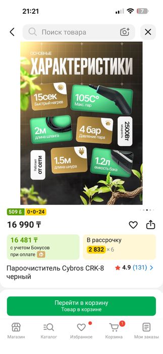 Пароочиститель cybros