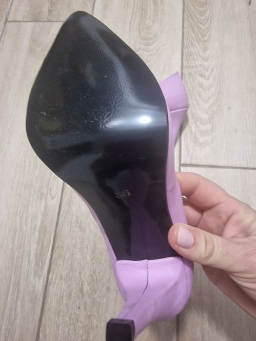 Pantofi din piele violet de dama