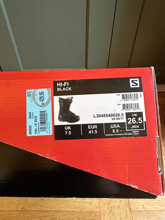 Snowboard Boots Salomon HI-FI Masura 41.5 Rigizi