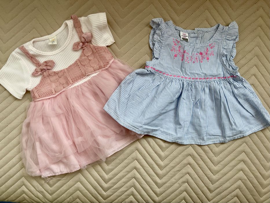 Летни дрехи и рокли за момиче 0 до 9 месеца