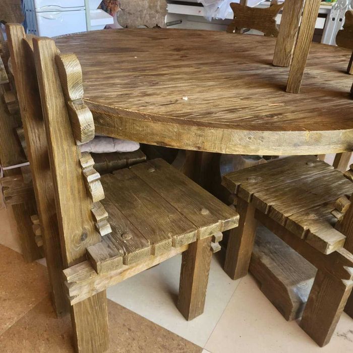 Кухонный набор Машенька стол+ 8 стульев